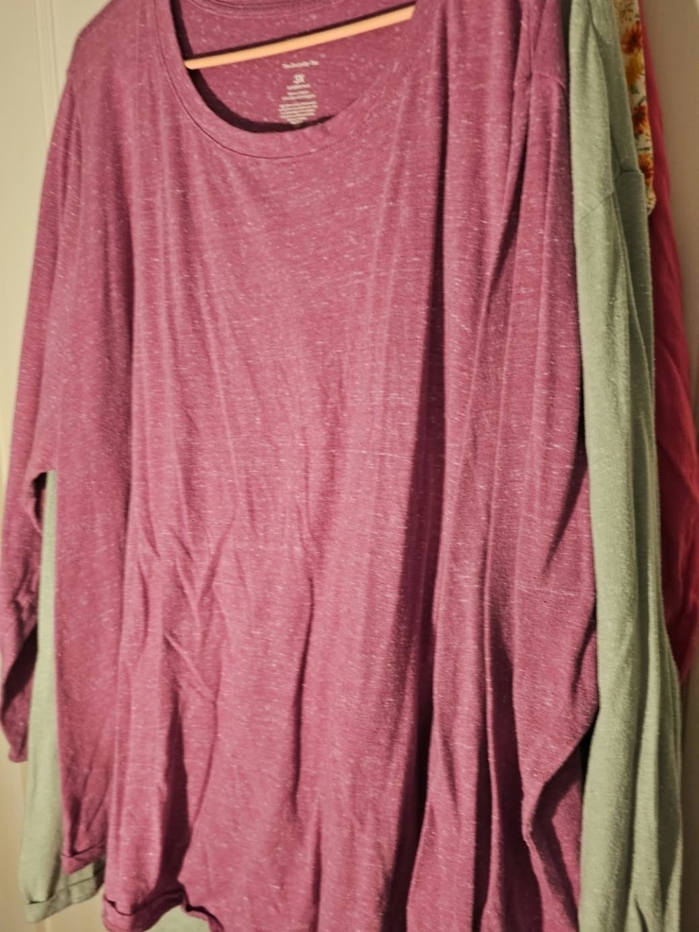 Sonoma Long Sleeve Scoop Neck Top - Mauve Pink